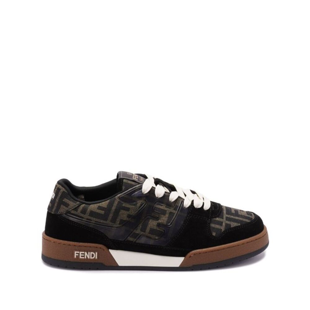 Ff Jacquard And Suede Fendi Match Sneakers Women